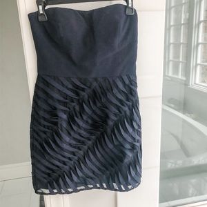 AQUA navy/black mini dress